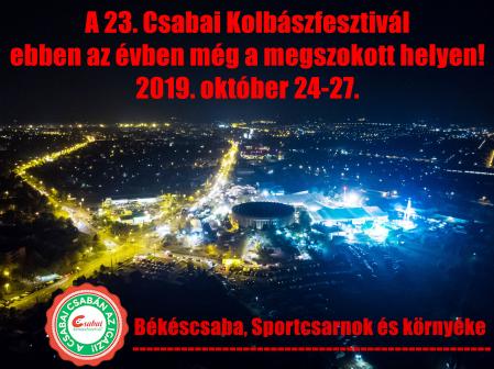EBBEN AZ ÉVBEN MÉG A MEGSZOKOTT HELYEN lesz a 23. Csabai Kolbászfesztivál