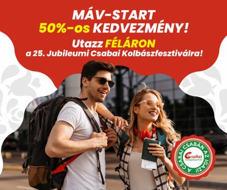 Utazz féláron a 25. Jubileumi Csabai Kolbászfesztiválra