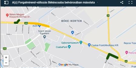 Hétfőn 10 órától változik a forgalmi rend Csabán